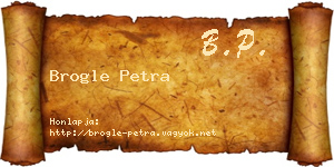 Brogle Petra névjegykártya